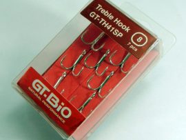GT-Bio - Treble Hook Stronger #8, 6pcs/Blister - Nickel
