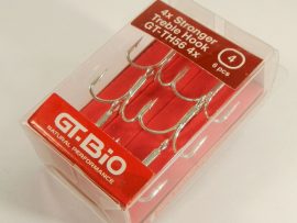 GT-Bio - Treble Hook Stronger #4, 6pcs/Blister - Nickel